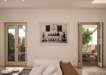 Portafinestra in legno-alluminio easy-soft serie light 68