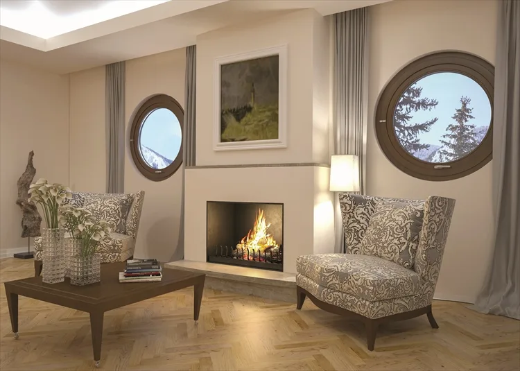 Finestra Oblò in legno